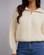 Load image into Gallery viewer, Dahlia Zip Knit - Vint White
