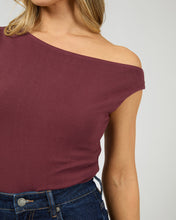 Load image into Gallery viewer, Kylie Off Shoulder Top - Burg