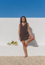 Load image into Gallery viewer, Azure Mini Dress - Espresso