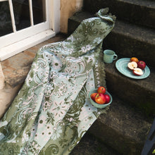 Load image into Gallery viewer, Ornate Floral Throw - Fern