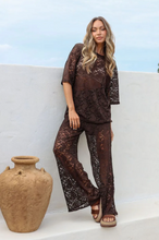 Load image into Gallery viewer, Desi Lace Top - Choc
