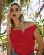 Load image into Gallery viewer, Kylie Off shoulder Top - Red