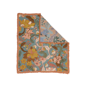 Wandering Throw -  Flora  - Apricot