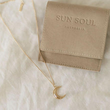 Load image into Gallery viewer, Crescent Moon Necklace $79.00 - Bohemian Sundays, Sun Soul, Buy Boho Bohemian Clothing Online Australia, Kivari, Arnhem, Rowie, Will and Bear, Wandering Folk, Skinned, Barefoot Blonde