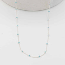 Load image into Gallery viewer, Layer Me Necklace - Silver with Paradise Blue
