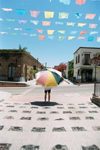 Load image into Gallery viewer, BUSINESS & PLEASURE PREMIUM BEACH UMBRELLA-70S PANEL CINQUE - Bohemian Sundays, Business and Pleasure Co., Buy Boho Bohemian Clothing Online Australia, Kivari, Arnhem, Rowie, Will and Bear, W