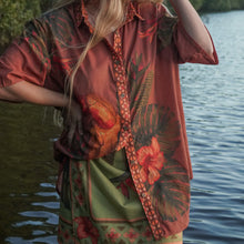 Load image into Gallery viewer, Cuban Tropical Shirt - Coffee
