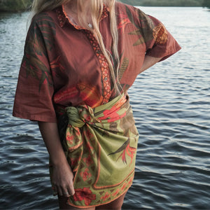 Cuban Tropical Sarong - Lime