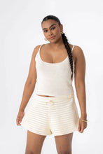 Load image into Gallery viewer, Cotton knitted singlet cream Top
