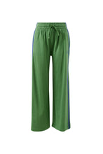 Load image into Gallery viewer, Gigi Wide Leg Terry Trackpant - Pisachio/ Navy stripe

