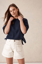 Load image into Gallery viewer, Esther Denim Patch Pocket Short - Cream
