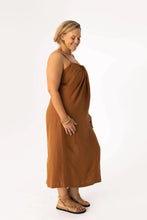 Load image into Gallery viewer, Pleated Linen Bra Dress Copper
