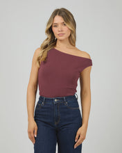 Load image into Gallery viewer, Kylie Off Shoulder Top - Burg
