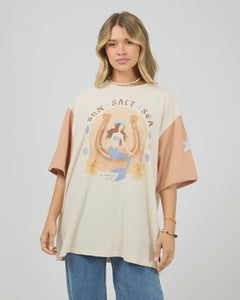 Sun Salt Sea Oversized Tee -  Vanilla