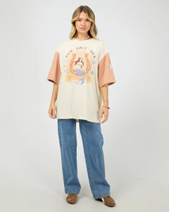 Sun Salt Sea Oversized Tee -  Vanilla