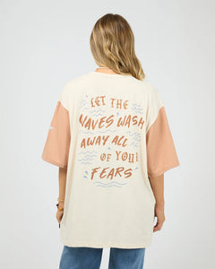 Sun Salt Sea Oversized Tee -  Vanilla