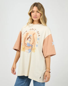 Sun Salt Sea Oversized Tee -  Vanilla