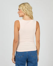 Load image into Gallery viewer, Washed Rib Scoop Neck Tank - Pale Pink
