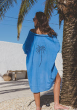 Load image into Gallery viewer, Palm Shirt Dress - Ocean
