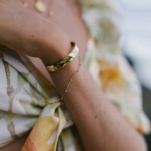 Layer Me Bracelet - Gold with Paradise Blue