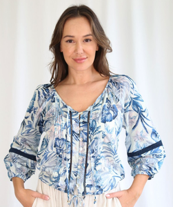 Anthea Blue Floral Blouse