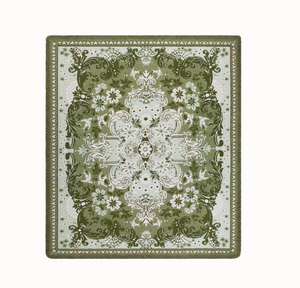 Ornate Floral Throw - Fern