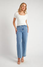 Load image into Gallery viewer, Adele - Crochet Knit Top with Scallop Hem Details
