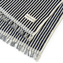 Load image into Gallery viewer, The Beach Towel - LAUREN&#39;S NAVY STRIPE
