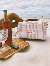 Load image into Gallery viewer, The Premium Cooler Bag - Pink Stripe - Bohemian Sundays, Business and Pleasure Co., Buy Boho Bohemian Clothing Online Australia, Kivari, Arnhem, Rowie, Will and Bear, Wandering Folk, Skinned,
