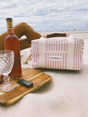 The Premium Cooler Bag - Pink Stripe - Bohemian Sundays, Business and Pleasure Co., Buy Boho Bohemian Clothing Online Australia, Kivari, Arnhem, Rowie, Will and Bear, Wandering Folk, Skinned,