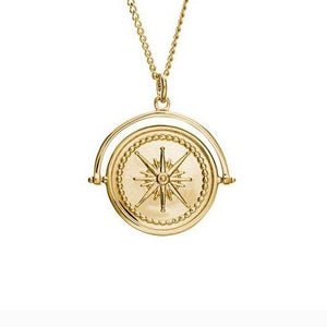 Golden Compass Necklace - Bohemian Sundays, Sun Soul, Buy Boho Bohemian Clothing Online Australia, Kivari, Arnhem, Rowie, Will and Bear, Wandering Folk, Skinned, Barefoot Blonde
