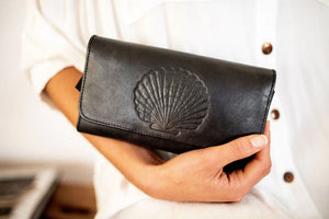 koa wallet - seashell noir