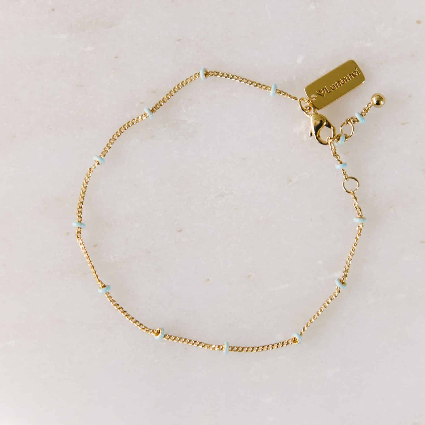 Layer Me Bracelet - Gold with Paradise Blue