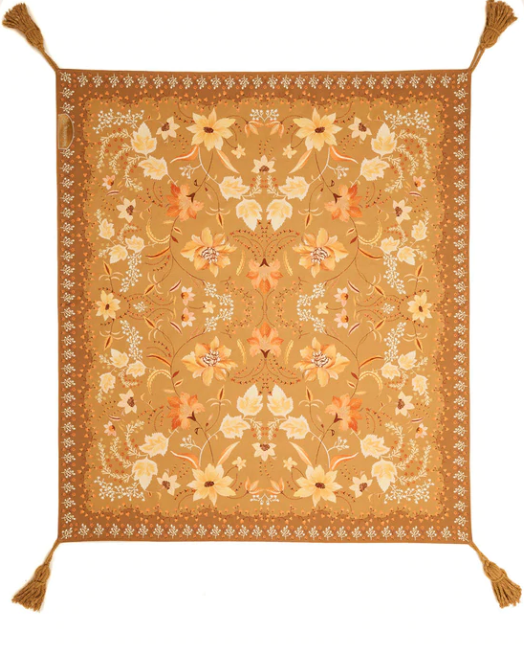 Golden Folk Picnic Rug