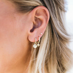 Golden Shell Earrings - Bohemian Sundays, Sun Soul, Buy Boho Bohemian Clothing Online Australia, Kivari, Arnhem, Rowie, Will and Bear, Wandering Folk, Skinned, Barefoot Blonde