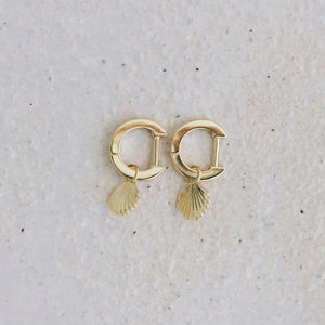 Golden Shell Earrings - Bohemian Sundays, Sun Soul, Buy Boho Bohemian Clothing Online Australia, Kivari, Arnhem, Rowie, Will and Bear, Wandering Folk, Skinned, Barefoot Blonde