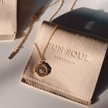 Load image into Gallery viewer, Golden Compass Necklace - Bohemian Sundays, Sun Soul, Buy Boho Bohemian Clothing Online Australia, Kivari, Arnhem, Rowie, Will and Bear, Wandering Folk, Skinned, Barefoot Blonde
