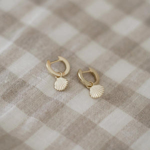 Golden Shell Earrings - Bohemian Sundays, Sun Soul, Buy Boho Bohemian Clothing Online Australia, Kivari, Arnhem, Rowie, Will and Bear, Wandering Folk, Skinned, Barefoot Blonde
