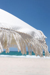 BUSINESS & PLEASURE PREMIUM BEACH UMBRELLA-LAURENS SAGE - Bohemian Sundays, Business and Pleasure Co., Buy Boho Bohemian Clothing Online Australia, Kivari, Arnhem, Rowie, Will and Bear, Wande